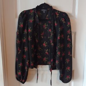 Disturbia 🕸 Rose Tie Blouse Sz 10